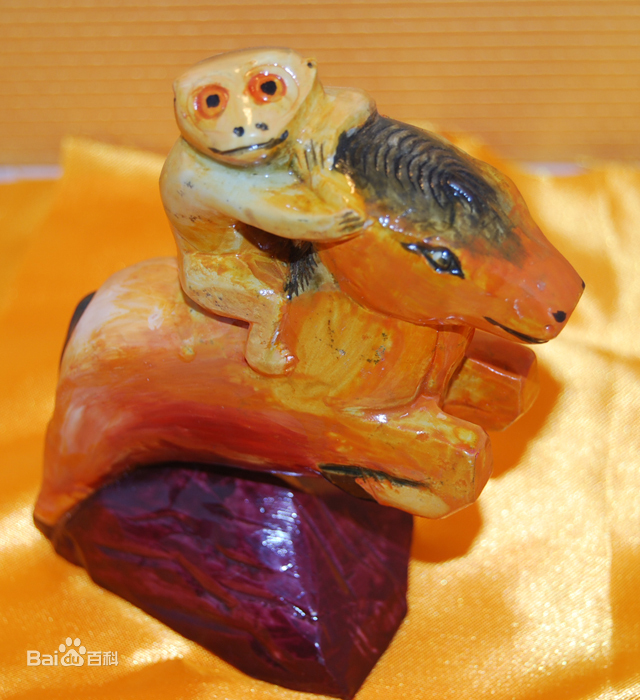 传统美术方城石猴