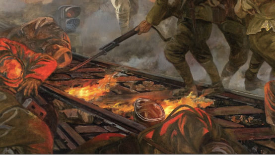 美术经典中的党史第107集孙立新创作的油画作品百团大战